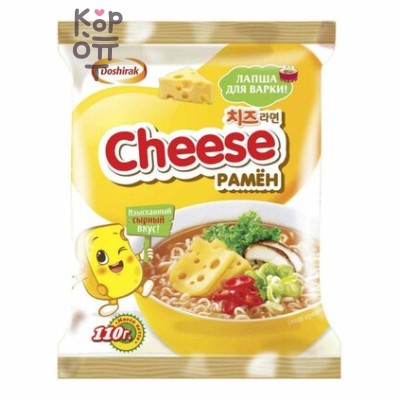 Доширак Cheese Рамен Лапша для варки с сыром, 110 г, Коробка 20 шт.