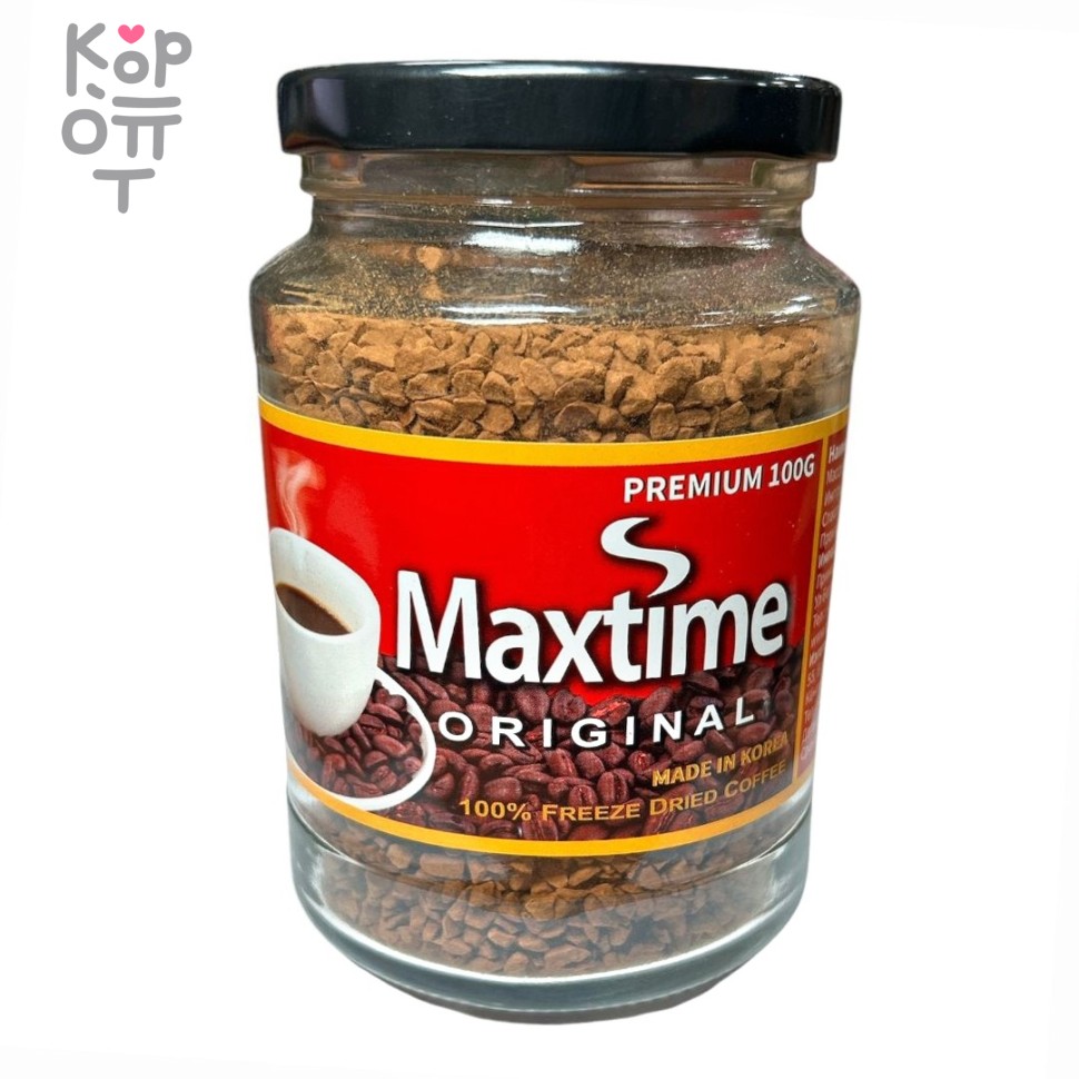 Кофе растворимый Maxtime Original, стекло, купить с доставкой на дом фото 1 — Корейские товары для всей семьи(КорОпт)