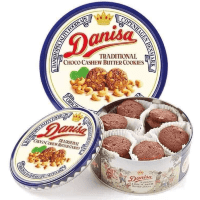 Danisa Choco Cashew Butter Cookies - Сдобное печенье с маслом кешью 200гр.