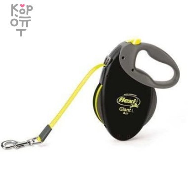 flexi рулетка Giant Neon L (до 50 кг) светоотражающий ремень 8 м — Корейские товары для всей семьи(КорОпт)