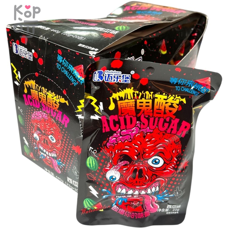 Кислая карамель Mailebao Sour Candy - Весеннее настроение, обострение, кислятина со вкусом Арбуза, купить с доставкой на дом фото 1 — Корейские товары для всей семьи(КорОпт)