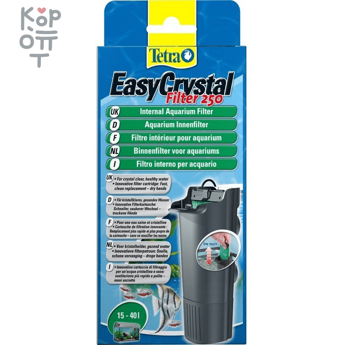 Tetra EasyCrystal 250 внутренний фильтр для аквариумов 15-40 л фото 1 &mdash; Корейские товары для всей семьи(КорОпт)