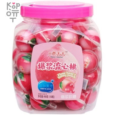 Мармелад Deer DaDa в форме Персика, заполненные джемом из медового Персика — Корейские товары для всей семьи(КорОпт)