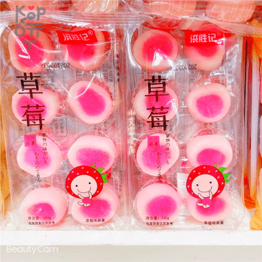 Моти со вкусом клубники Hong Shengji Mochi, 180гр. — Корейские товары для всей семьи(КорОпт)