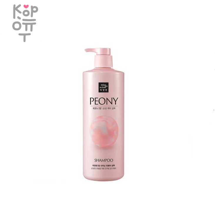 Mise en Scene Peony Shampoo - Восстанавливающий шампунь для поврежденных волос 1000мл., купить с доставкой на дом фото 1 &mdash; Корейские товары для всей семьи(КорОпт)