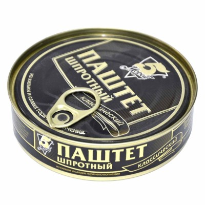5 Morey — Sprat Pâté — Паштет шпротный классический 5 Морей, 170 г — коробка 36 шт
