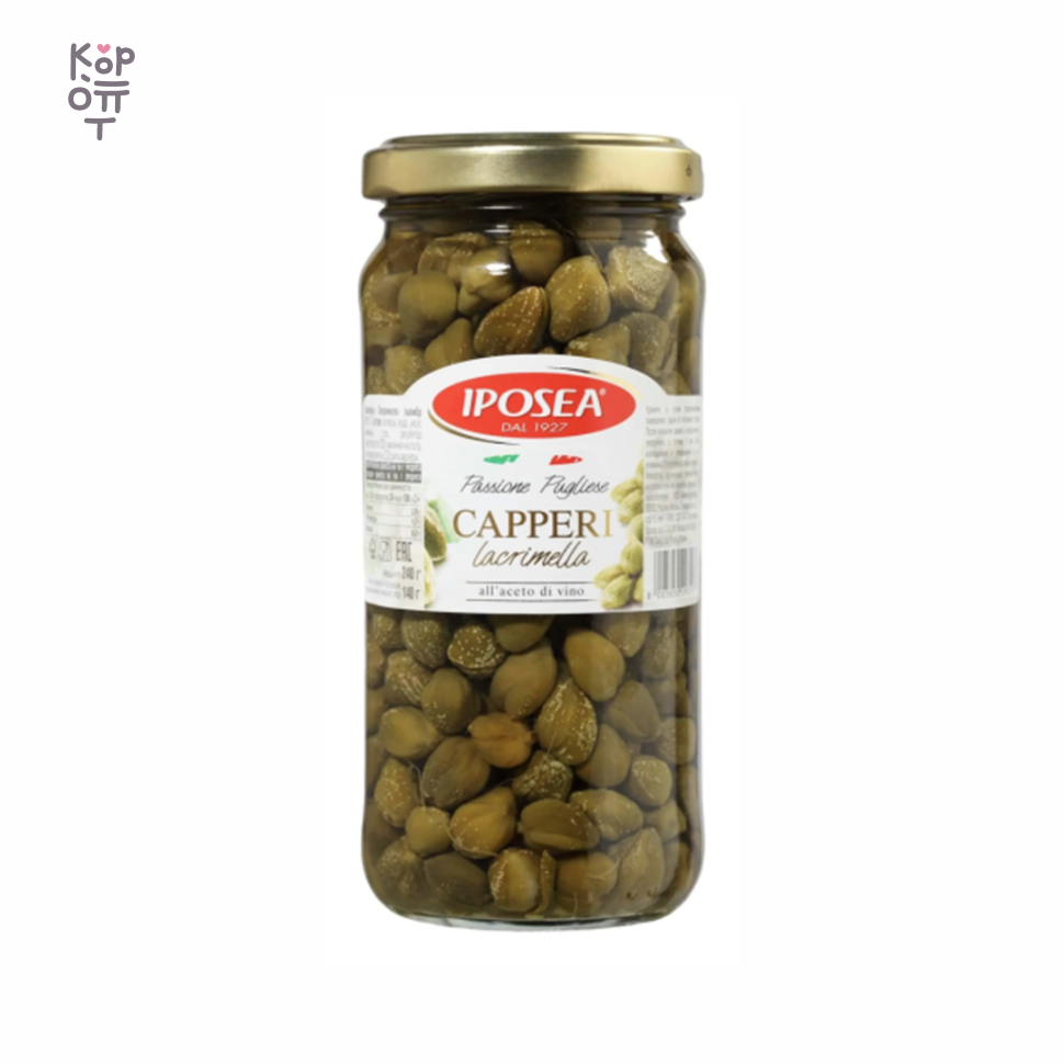 IPOSEA — Каперсы в уксусе Лакримелла в стеклянной бутылке 240 г