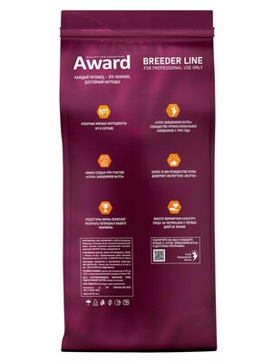 Сухой корм AWARD PFB Monoprotein для взрослых собак всех пород из ягненка с добавлением тыквы и граната 15кг