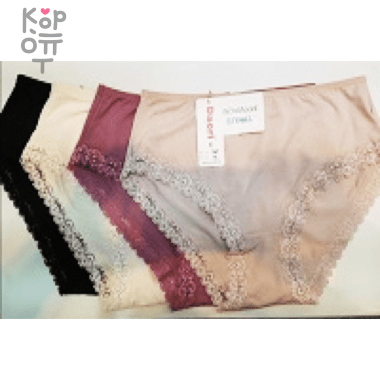Трусы женские средней посадки с широким боком, Ю.Корея       — Корейские товары для всей семьи(КорОпт)