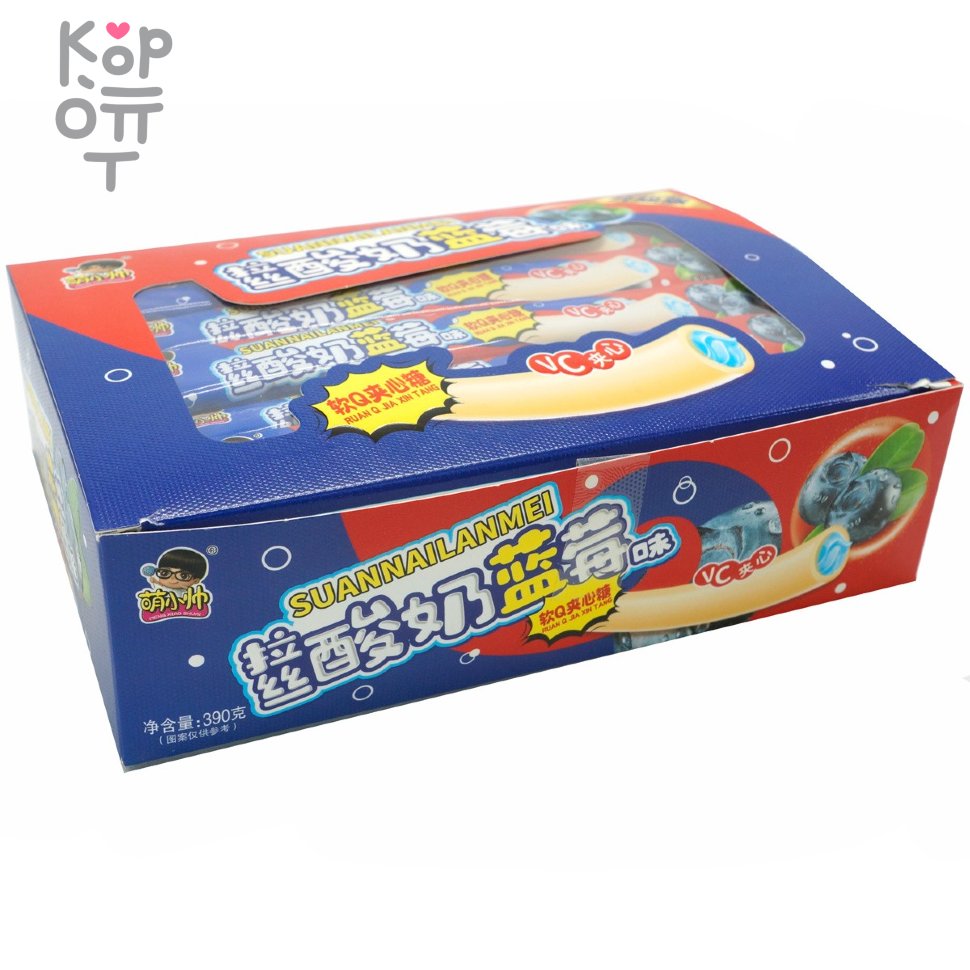 Жевательная конфета тянучка Suan Foods Yogurt Помадка с витамином С и вкусом Черники, купить с доставкой на дом фото 1 — Корейские товары для всей семьи(КорОпт)