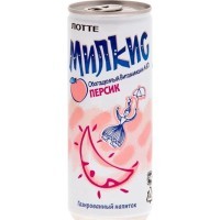 LOTTE Газированный напиток Милкис, персик, 250 мл