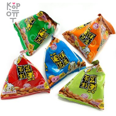 Арахис жареный в глазури Zanshuo Jiugui, арахисовая закуска со вкусом тмина, курицы, говядины, барбекю, морских водорослей и оригинальным вкусом, 29гр. — Корейские товары для всей семьи(КорОпт)