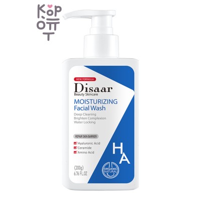 Disaar Hyaluronic Acid &amp; Ceramide Moisturizing Facial Wash - Увлажняющая пенка для умывания с керамидами и гиалуроновой кислотой, 200 г