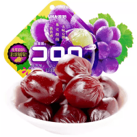 UHA CORORO Fruit Juice Gummy Grape - Жевательные конфеты, в японском стиле, с фруктовым соком и со вкусом Винограда, 52гр.