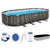 Каркасный прямоугольный бассейн Bestway Power Steel Frame Pool модель 561ES, 732х366х132см(28068л.), цвет - мореный дуб, купить с доставкой на дом фото 5 — Корейские товары для всей семьи(КорОпт)