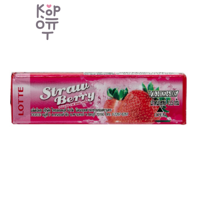 Резинка жевательная с клубникой Strawberry Lotte, 13,5гр