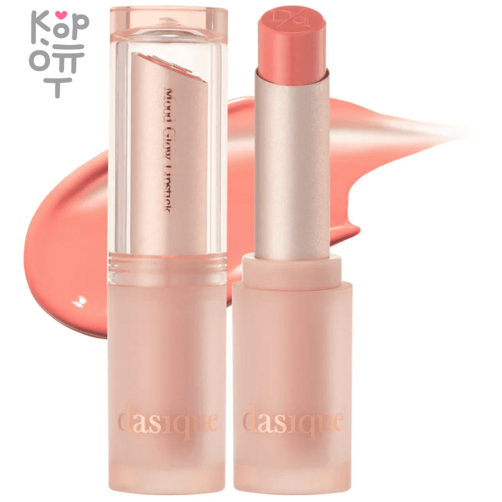 Dasique Mood Glow Lipstick - Увлажняющая глянцевая помада 3гр., купить с доставкой на дом Создаёт на губах сияющий финиш, придавая им объём и сочный блеск. Имеет среднюю пигментацию, интенсивность оттенка можно регулировать при растушёвке и наслаивании. Содержит уходовые компоненты, предотвращает обезвоживание и сухость губ. 