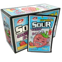 Кислая и освежающая карамель Luxing Acid Warning Sour Candy - со вкусом Клубники