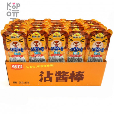 Печенье ShanjiangBang Dipping Sauce Cookie Bars Kids - Бисквитное печенье Лева с нежным Сливочным соусом, 28гр.