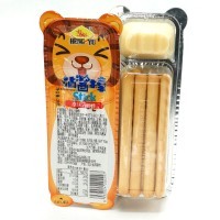 Печенье ShanjiangBang Dipping Sauce Cookie Bars Kids - Бисквитное печенье Лева с нежным Сливочным соусом, 28гр.
