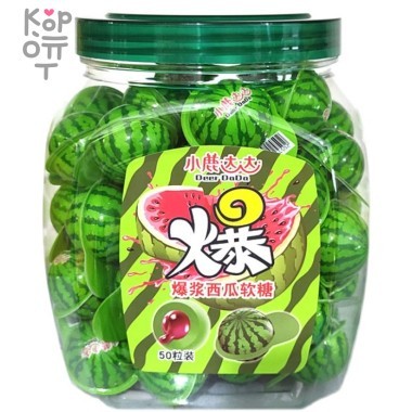 Мармелад Deer DaDa в форме Арбуза, заполненный фруктовым джемом — Корейские товары для всей семьи(КорОпт)