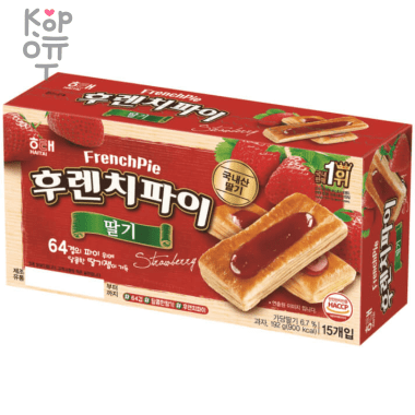 HAITAI Biscuit French Pie Strawberry - Печенье «Французский пирог» со вкусом клубники. — Корейские товары для всей семьи(КорОпт)