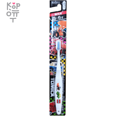 EBISU Kid&#039;s Toothbrush - Детская зубная щётка &quot;Машинки&quot; с компактной головкой для САМОСТОЯТЕЛЬНОЙ чистки зубов (от 3 до 6 лет). — Корейские товары для всей семьи(КорОпт)