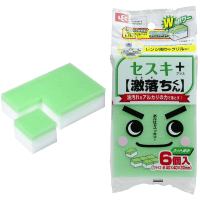 LEC Melamine sponge - Губка меламиновая с сесквикарбонатом натрия для чистки кухонных плит, кафеля и др. поверхностей (40х40х30) х 6шт.