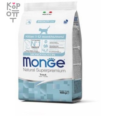 Monge Cat Monoprotein корм для котят с форелью 400г — Корейские товары для всей семьи(КорОпт)
