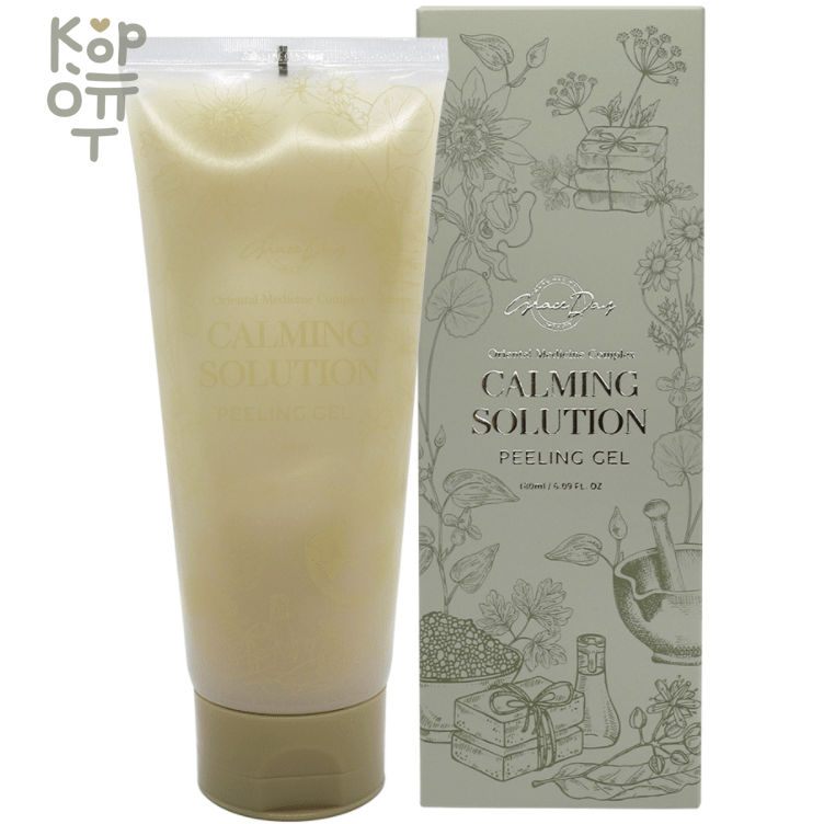 Grace Day Calming Solution Peeling Gel - Успокаивающий пилинг гель с центеллой азиатской, 180мл., купить с доставкой на дом фото 1 — Корейские товары для всей семьи(КорОпт)