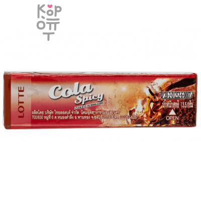 Lotte Cola Spicy Жевательная резинка со вкусом пряной колы, 13,5 г
