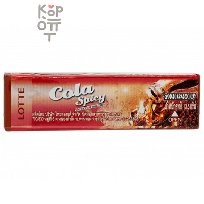Lotte Cola Spicy Жевательная резинка со вкусом пряной колы, 13,5 г