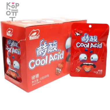 Кислая освежающая карамель Luxing Cool Acid Sour Candy - Крутая кислота со вкусом ледяной колы — Корейские товары для всей семьи(КорОпт)
