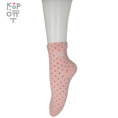 Slazenger - Носки короткие женские в горошек с Бантиком 23-25см., 1 пара. — Корейские товары для всей семьи(КорОпт)