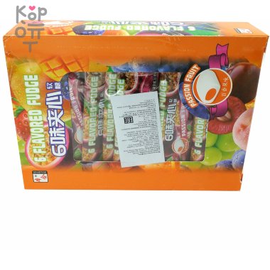 Жевательная конфета тянучка BenheFood 6 Flavored Fudge Сэндвич со вкусом Маракуйя &mdash; Корейские товары для всей семьи(КорОпт)