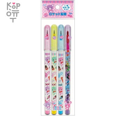 Lemon Набор: карандаш чернографитный сегментный (3 шт.) и карандаш цветной сегментный (11 цветов) &mdash; Корейские товары для всей семьи(КорОпт)