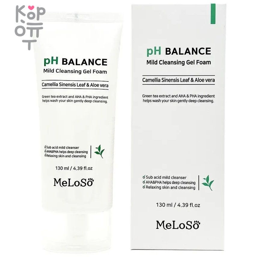 Meloso pH Balance Mild Cleansing Gel Foam - Мягкая очищающая пенка  для лица 130мл. , купить с доставкой на дом фото 1 &mdash; Корейские товары для всей семьи(КорОпт)