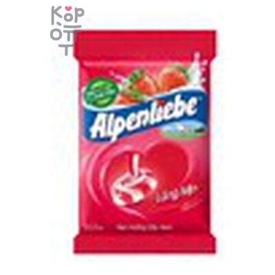 Alpenliebe — Конфеты со вкусом клубники, 122,5гр/115,5гр, шт