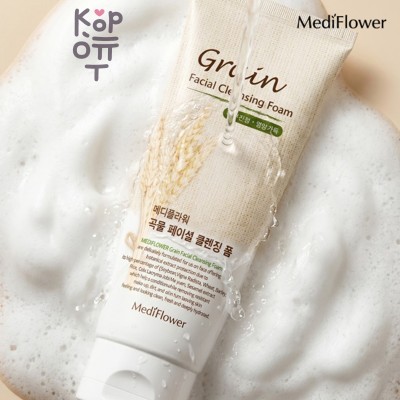 Medi Flower Grain Facial Deep Cleansing Foam - Пенка для умывания лица со злаками, 150 мл