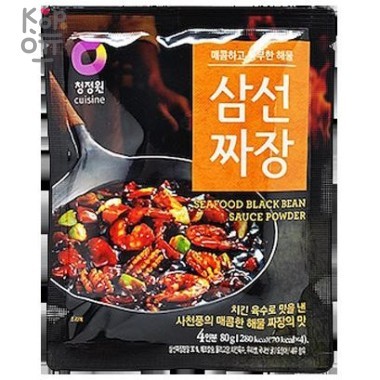 Daesang Seafood black bean sauce powder - Основа для приготовления соуса из черных соевых бобов со вкусом морепродуктов 80гр. — Корейские товары для всей семьи(КорОпт)