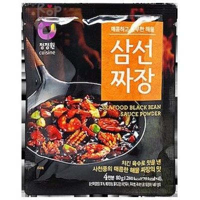Daesang Seafood black bean sauce powder - Основа для приготовления соуса из черных соевых бобов со вкусом морепродуктов 80гр.