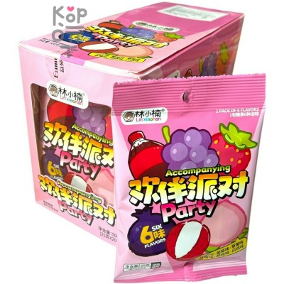 Карамель Lin Candy - Весело тусим, 6 вкусов фруктов и напитков