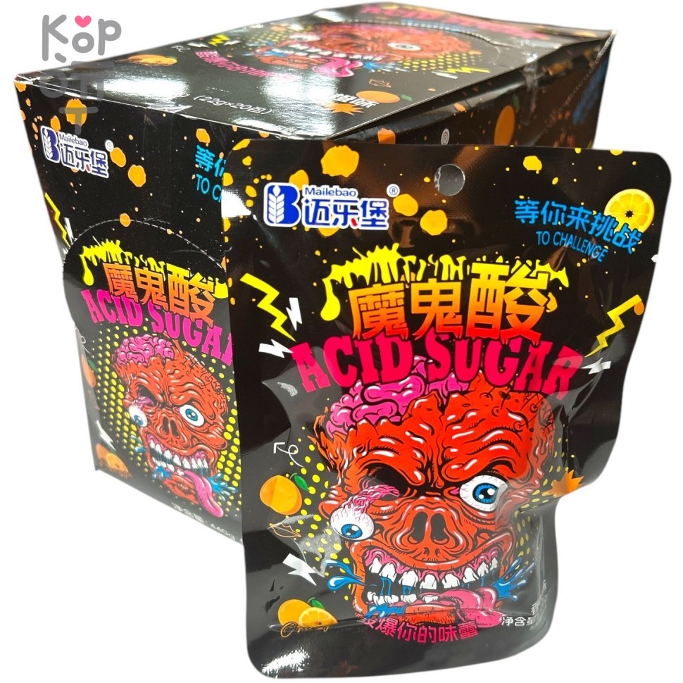 Кислая карамель Mailebao Sour Candy - Весеннее настроение, обострение, кислятина со вкусом Апельсина, купить с доставкой на дом фото 1 &mdash; Корейские товары для всей семьи(КорОпт)