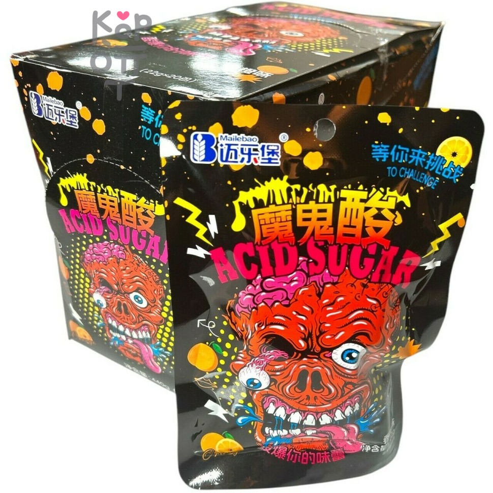 Кислая карамель Mailebao Sour Candy - Весеннее настроение, обострение, кислятина со вкусом Апельсина