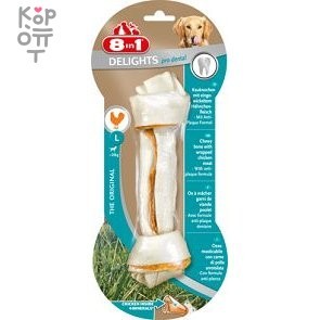 8in1 DENTAL DELIGHTS L косточка с куриным мясом для крупных собак с минералами 21 см, купить с доставкой на дом фото 1 &mdash; Корейские товары для всей семьи(КорОпт)