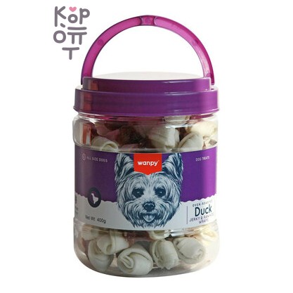 Wanpy Dog - Лакомство "кости из сыромятной кожи" с утиным мясом, 400 г