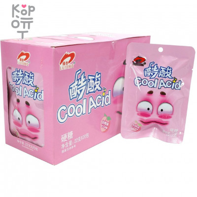 Кислая освежающая карамель Luxing Cool Acid Sour Candy - Крутая кислота со вкусом ледяного Персика