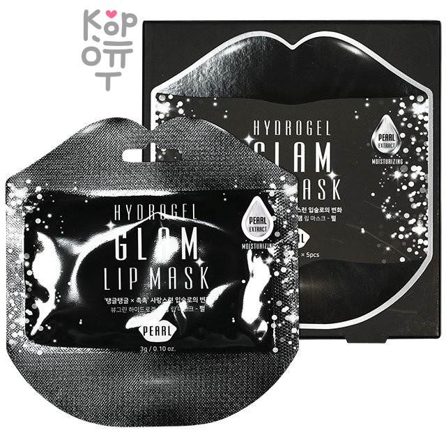 BeauuGreen Hydrogel Glam Lip Mask Pearl - Гидрогелевая маска для губ с экстрактом жемчуга 3 гр (1 шт)