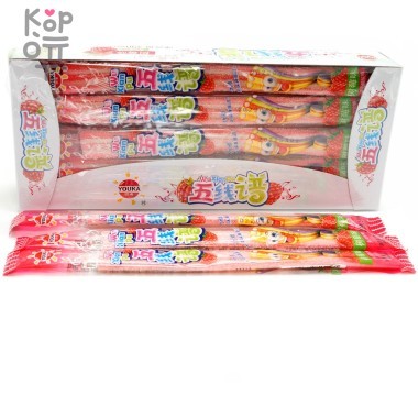 Жевательная конфета тянучка Youka со вкусом Малины — Корейские товары для всей семьи(КорОпт)