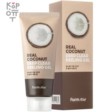 Farm Stay Real Coconut Deep Clear Peeling Gel - Пилинг-гель для глубоко очищения с экстрактом Кокоса 100мл. — Корейские товары для всей семьи(КорОпт)